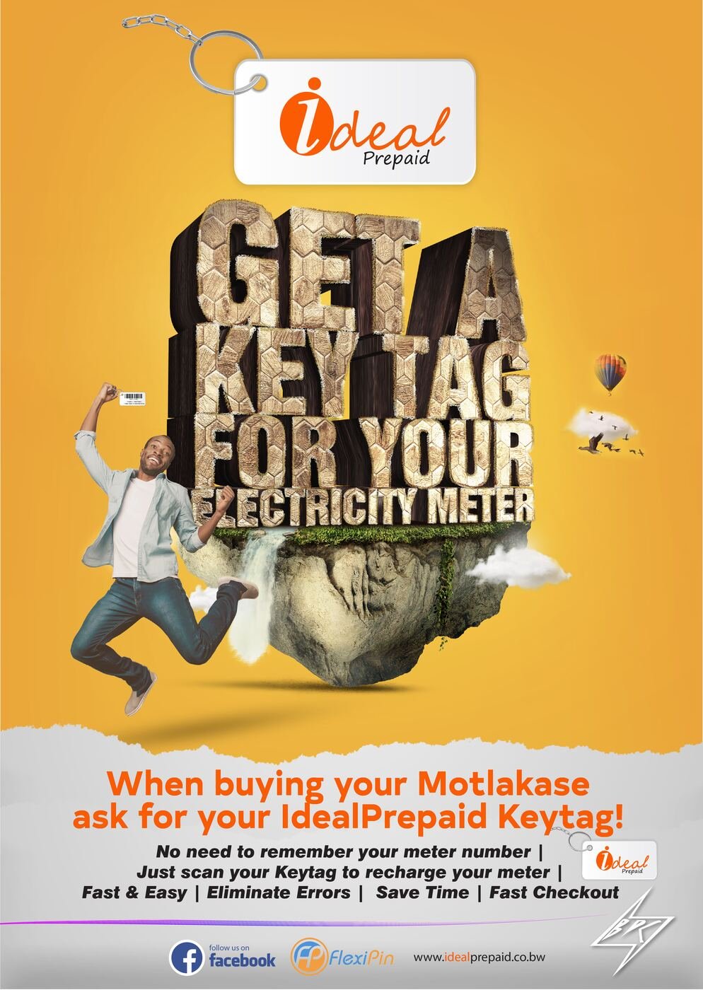 Ideal Prepaid keytag 3D campaign poster